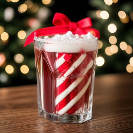 Candy cane with bowの素材