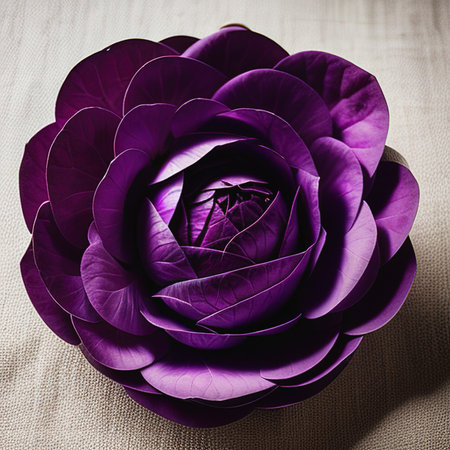 purple cabbage isolated on whiteの素材