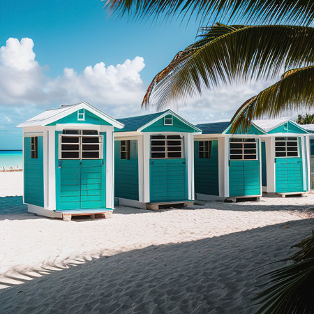 Bermuda beautiful beach cabanasの素材