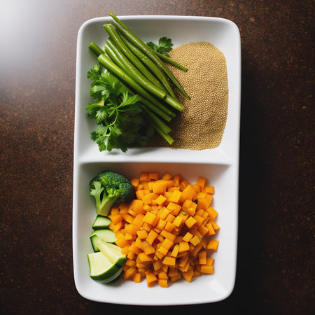 Top view vegetables ingredients for cooking vegetarian grilled food top viewの素材