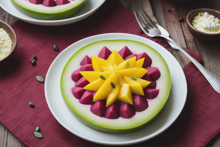 dragonfruit melon dessertの素材