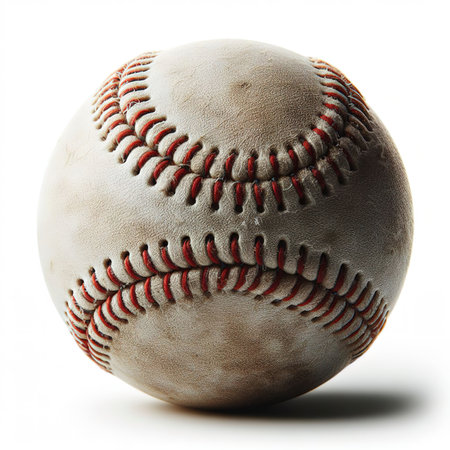Baseball isolated on white backgroundの素材