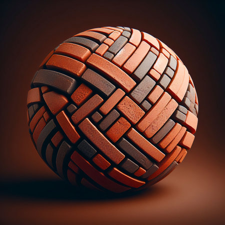 Brickwork close-up, background. Red brick wallの素材