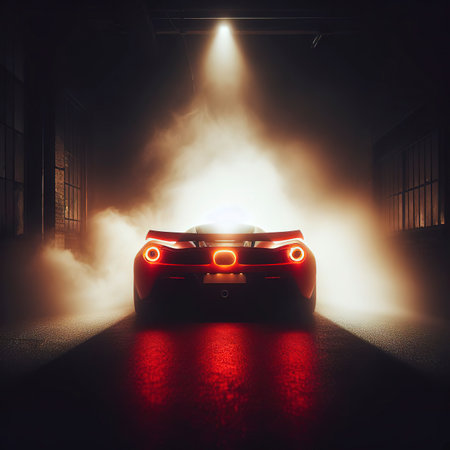 back light of a modern carの素材