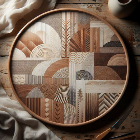 brown wooden background on whiteの素材