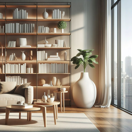 Home plant in vase decoration arrangementの素材