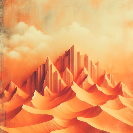 Orange concrete wall textures for background - Vintage Light Filterの素材