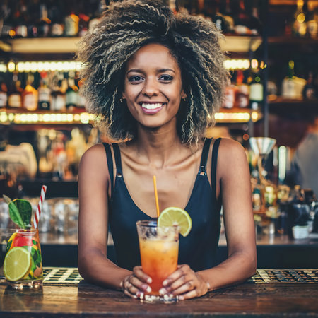 Wanna share cocktail with me joyful and carefree friendlylookiの素材