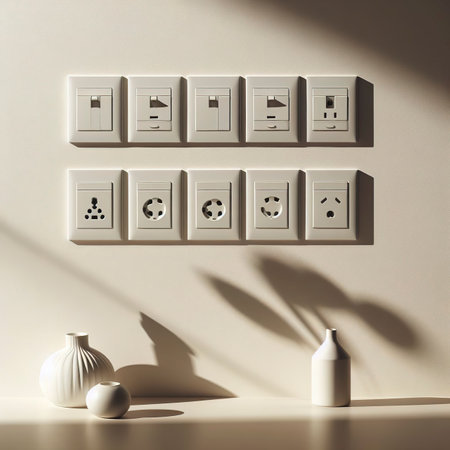 sockets and switches on the wallの素材