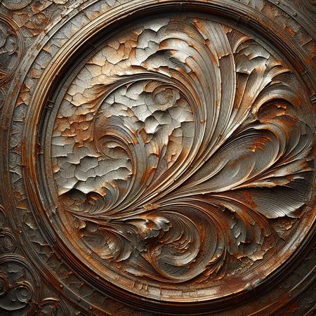Old Metal texture with scratches and cracksの素材