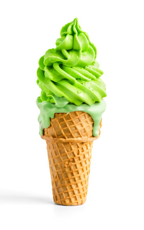 Green icecream isolatedの素材