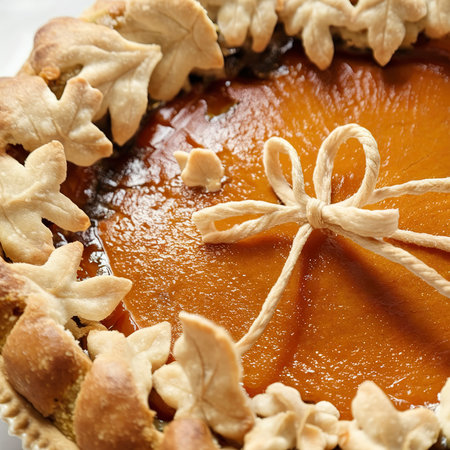 close view decorated pumpkin pieの素材