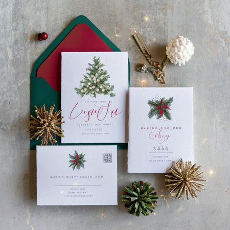 composition of holiday invitationsの素材