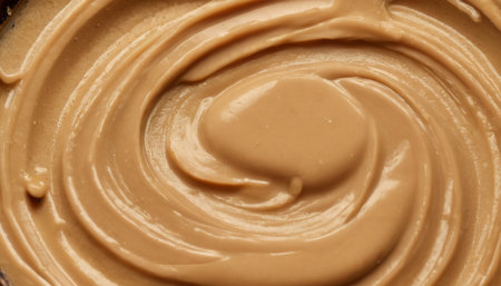 The texture of hazelnut butter. Macro backgroundの素材