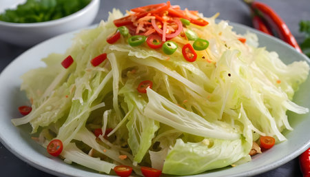 Close up Spicy Cabbage Saladの素材