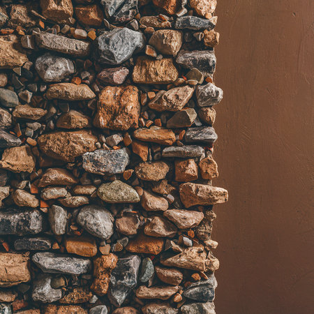 texture of rock brown background wallの素材