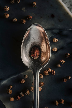 top view pepper silver spoonの素材