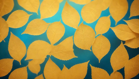 Golden leaves pattern for summer or spring season concept,leaf blur textured,nature backgroundの素材