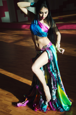 Beautiful exotic belly dancer womanの写真素材