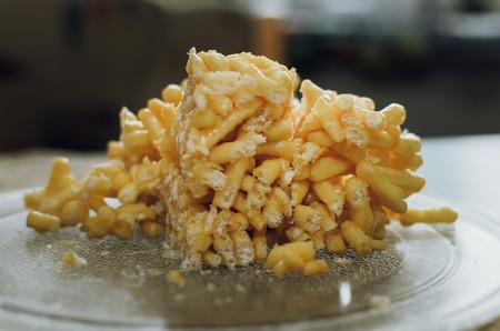 Traditional tatar sweet dessert Chak-chak with honeyの写真素材