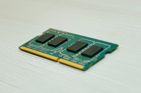 microprocessor computers component. Close-up, selective focus.