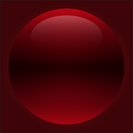 Shiny glossy ball on red background, illustration.のイラスト素材
