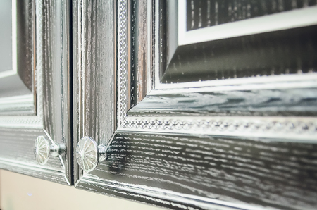 Fragment of an antique antique chest of drawers.の写真素材