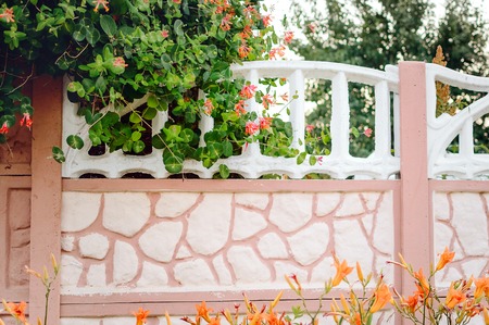 Beautiful Concrete fence of Modern Style Design Fence Ideas.の写真素材