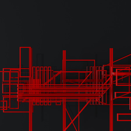 Abstract technological background, 3d illustration.の写真素材