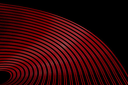 Red lines on a black background. Simple abstract background for design.