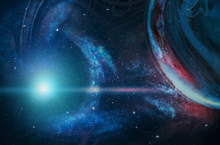 planets, stars and galaxies in outer space showing the beauty of space exploration.