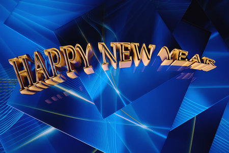 Beautiful Christmas background with the inscription Happy New Year.