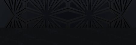 Abstract 3D geometric design. Modern panoramic background.の写真素材