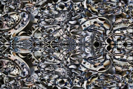 Abstract mechanical psychedelic background.の写真素材