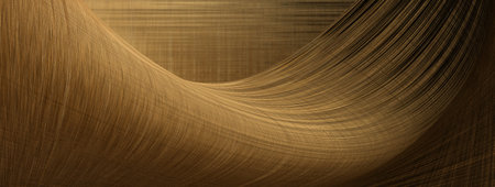 Abstract panoramic background with stripes, dark yellow color.