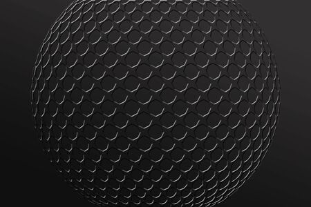 Volumetric texture mesh ball on a dark gray background.の写真素材