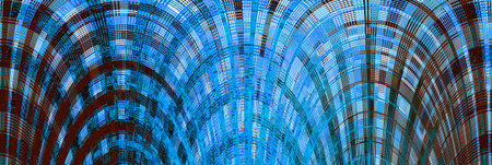 Geometric Abstract blue panoramic background.