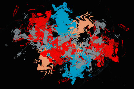 Abstract colorful waves on black background. Hi-res illustration for your brochure, flyer, banner...