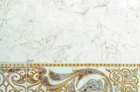 Beautiful abstract background for design. Fragment of tiles for home decoration.