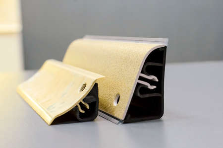 plastic plinth to the kitchen for the countertop of different sizes and shapes. Close-up, selective focus.の写真素材