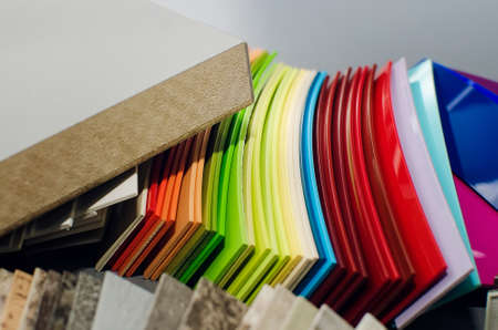 Samples of materials and edges for the facade.の写真素材