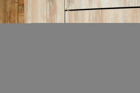 Fragment of a wooden kitchen facade.の写真素材