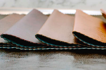 Samples of artificial leather for furniture finishing.の写真素材