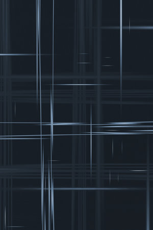 Horizontal and vertical glowing stripes on a blue background. Abstract vertical background.の写真素材