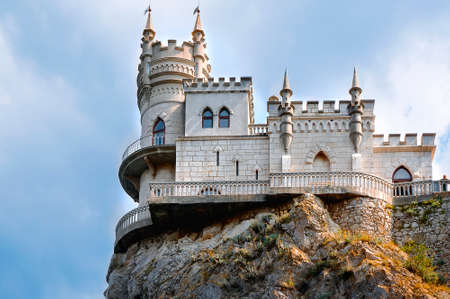 Castle of Swallow's Nest at the Black Sea coast, Crimea, Russia.のeditorial素材
