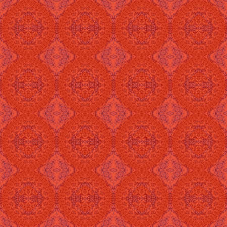 Bright orange abstract background with floral pattern.の写真素材