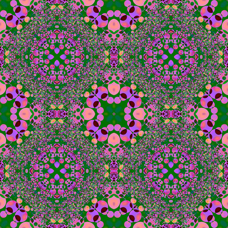 Vintage abstract seamless pattern in lilac green colors.の写真素材