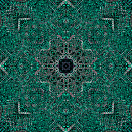 green luxury seamless pattern background. ornament template. Traditional Turkish, Indian motifs. Great for fabric and textile, wallpaper, packaging or any desired idea.の写真素材