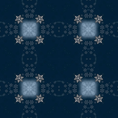 Dark blue Christmas seamless background with snowflakes for use in design, web.の写真素材