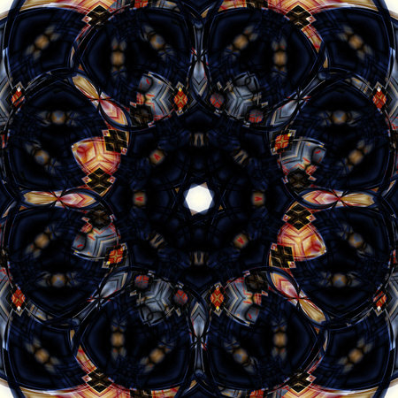 Abstract vintage pattern with decorative tiles pattern. oriental style in black colors. Seamless pattern in ethnic traditional style.の写真素材